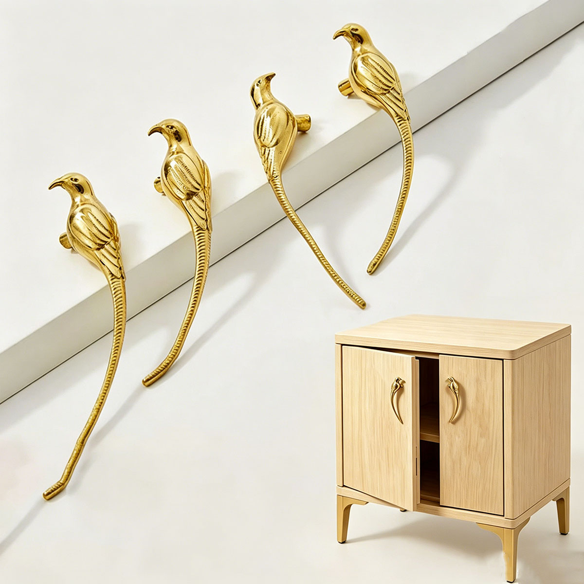 Unique Furniture Hardware - Maniglie per cassetti Golden Bird -