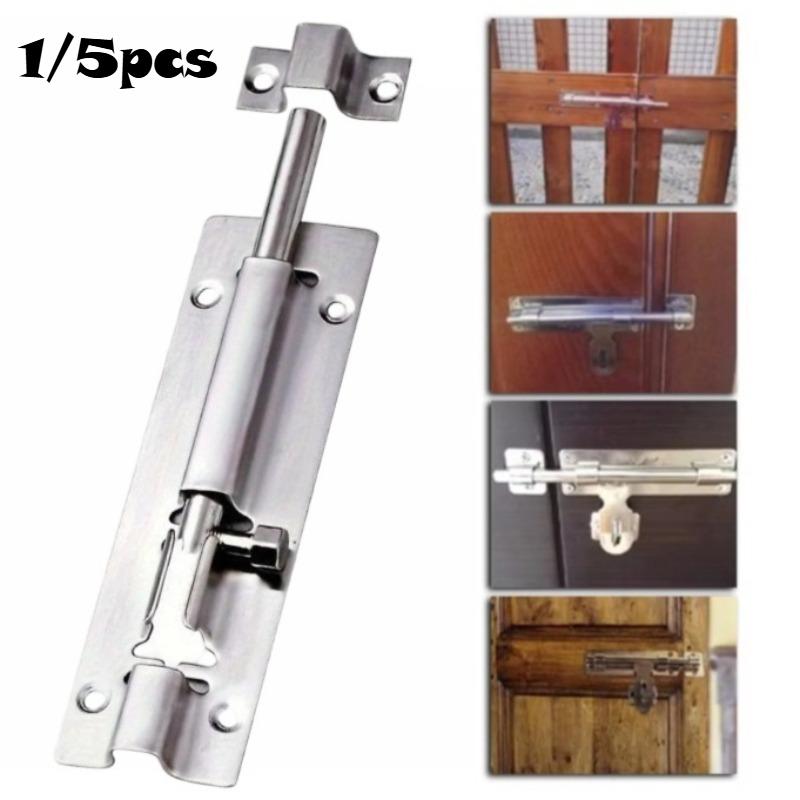 Barrel Bolt Slide - 1/5 Pezzi Chiavistello in Acciaio Inossidabile