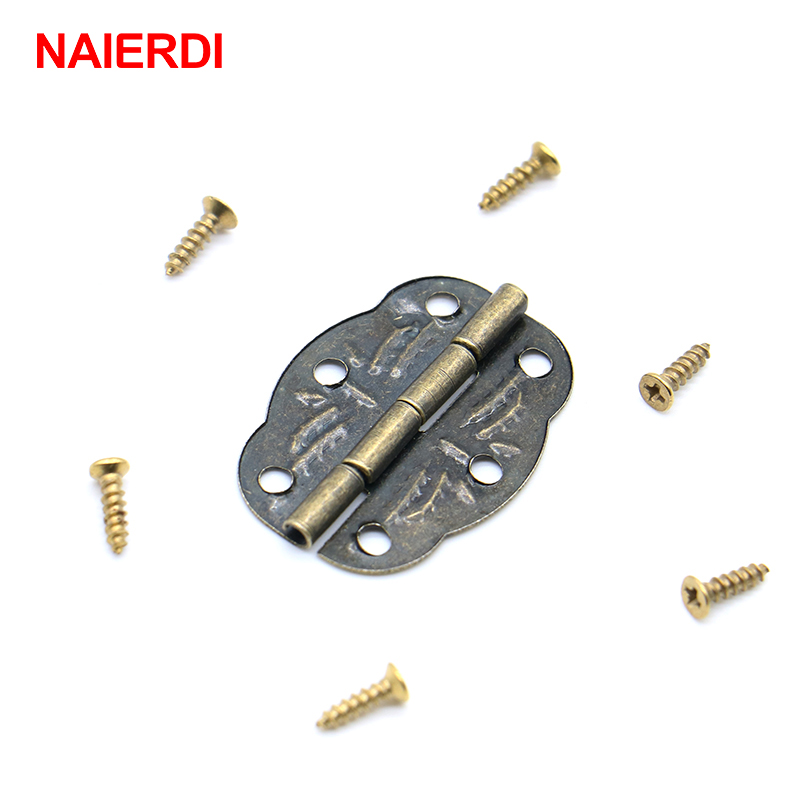 Furniture Hardware Vintage - 20 pz NAIERDI Bronzo Cerniere Decorazione
