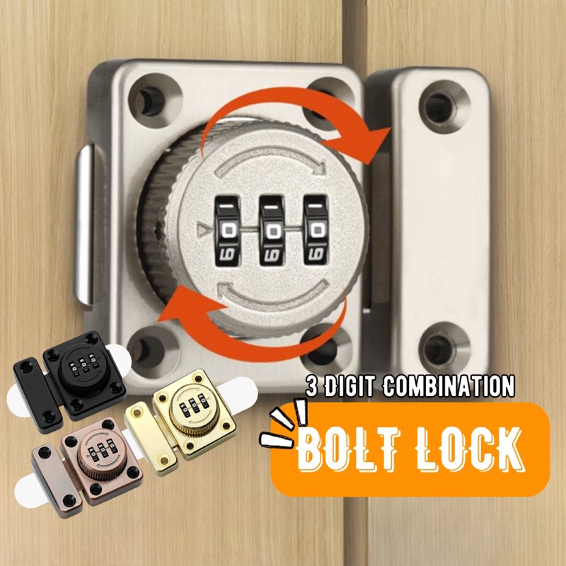 Barrel Bolt Slide - Serratura di Sicurezza Domestica a Combinazione