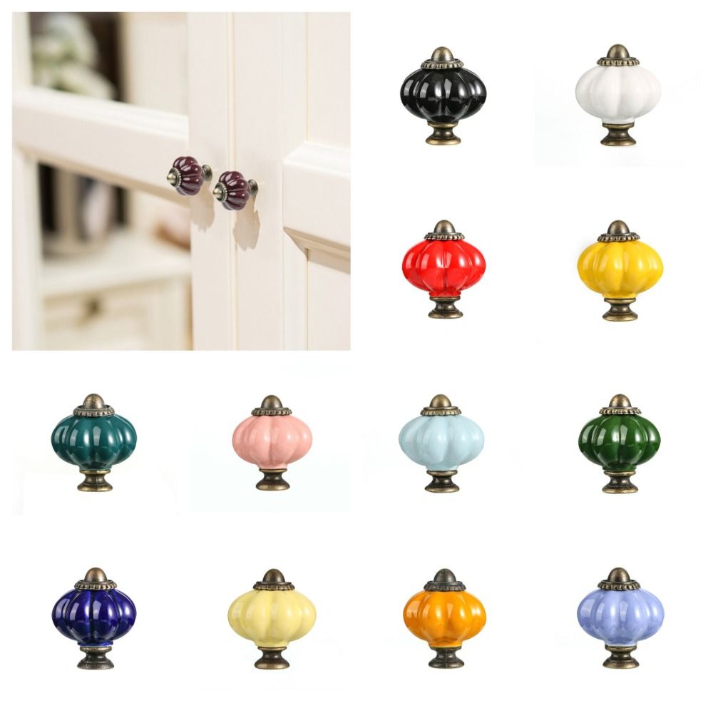 Furniture Hardware Vintage - Maniglia a pompa in ceramica a