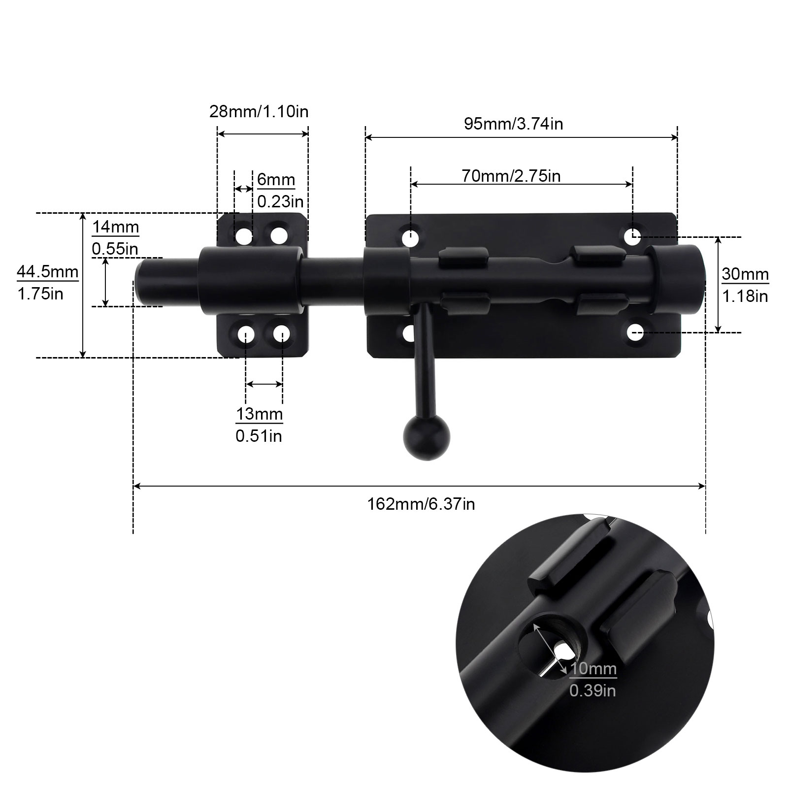 Chiusura per porta con bullone - Barrel Bolt Slide recensione e prezzo